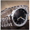 Relógio de pulso em aço inoxidável, masculino, feminino, retrô, sem caixa, couro, presente de aniversário, para pai