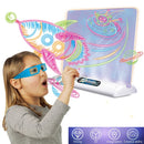 3d bloco de desenho mágico led luz colorido espaço oceano dinossauro pintura placa crianças brinquedos educativos crescer playmates presente criativo