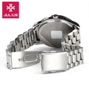 Relógio de pulso em aço inoxidável, masculino, feminino, retrô, sem caixa, couro, presente de aniversário, para pai