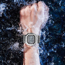 Relógio Digital Quadrado Prata 2025