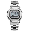 Relógio Digital Quadrado Prata 2025