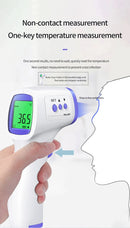 Pistola de temperatura frontal portátil infravermelha, Termômetro sem contato, Pistola de temperatura doméstica, 1pc