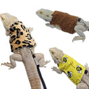 2 pçs/set lagarto trela roupas sem mangas fivela ajuste réptil barbudo dragão colete topo pequenos animais de pelúcia trela roupas