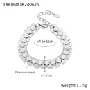 Liora colar de aço inoxidável pulseira para mulheres homens corrente poligonal à prova d'água casal casamento ouro prata cor conjuntos de joias