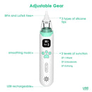 Aspirador nasal para bebês e crianças pequenas, lavadora nasal elétrica para bebês recém-nascidos e crianças, ferramenta de limpeza de muco nasal