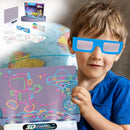 3d bloco de desenho mágico led luz colorido espaço oceano dinossauro pintura placa crianças brinquedos educativos crescer playmates presente criativo