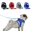 Conjunto de arnês e coleira para cães de estimação, segurança reflexiva, para cães pequenos e médios, colete, cinta peitoral para cachorros, acessórios para animais de estimação