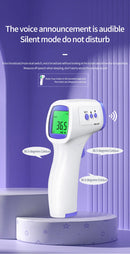 Pistola de temperatura frontal portátil infravermelha, Termômetro sem contato, Pistola de temperatura doméstica, 1pc