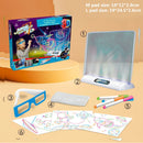 3d bloco de desenho mágico led luz colorido espaço oceano dinossauro pintura placa crianças brinquedos educativos crescer playmates presente criativo
