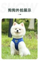 Conjunto de arnês e coleira para cães de estimação, segurança reflexiva, para cães pequenos e médios, colete, cinta peitoral para cachorros, acessórios para animais de estimação