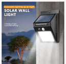 Lâmpada de parede solar LED com sensores de movimento PIR, luz impermeável, iluminação exterior, decoração do pátio, jardim, cerca, Path Lights, moderno