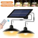 Lustre Solar LED Duplo com Controle Remoto e IP65