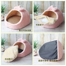 Casa para cães de estimação, macia e aconchegante, cama de dormir para cães pequenos e médios, dobrável, removível, ninho de cachorro, canil portátil, suprimentos para animais de estimação