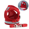 Conjunto de arnês e coleira para cães de estimação, segurança reflexiva, para cães pequenos e médios, colete, cinta peitoral para cachorros, acessórios para animais de estimação