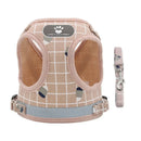 Conjunto de arnês e coleira para cães de estimação, segurança reflexiva, para cães pequenos e médios, colete, cinta peitoral para cachorros, acessórios para animais de estimação