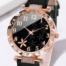 Conjunto Elegante de Relógio e Pulseiras Femininas