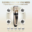 Kit Aparador de Pêlos Elétrico Pet Precision Clippers, Perfeito para Higiene Profissional em Casa, Ideal para Cães e Gatos
