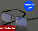 Vidros progressivos Multifocais da leitura para óculos do computador do escritório do negócio, anti lente presbiopic clara azul