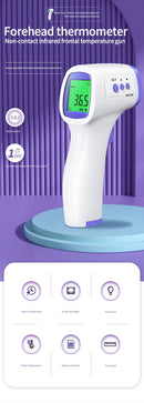 Pistola de temperatura frontal portátil infravermelha, Termômetro sem contato, Pistola de temperatura doméstica, 1pc