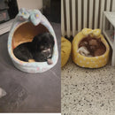 Casa para cães de estimação, macia e aconchegante, cama de dormir para cães pequenos e médios, dobrável, removível, ninho de cachorro, canil portátil, suprimentos para animais de estimação