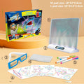 3d bloco de desenho mágico led luz colorido espaço oceano dinossauro pintura placa crianças brinquedos educativos crescer playmates presente criativo