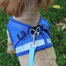 Conjunto de arnês e coleira para cães de estimação, segurança reflexiva, para cães pequenos e médios, colete, cinta peitoral para cachorros, acessórios para animais de estimação