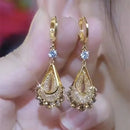 Um Par Roxo Água Gota Cristal Longo Borla Brincos para As Mulheres Moda Luz Luxo Pingente Brincos Festa de Casamento Presente Da Jóia