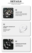 Relógio de pulso quartzo aço inoxidável masculino, Relógios de luxo, Calendário Luminous Clock, Moda Business Casual