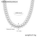 Liora colar de aço inoxidável pulseira para mulheres homens corrente poligonal à prova d'água casal casamento ouro prata cor conjuntos de joias