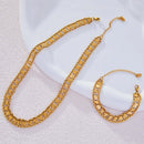 Liora colar de aço inoxidável pulseira para mulheres homens corrente poligonal à prova d'água casal casamento ouro prata cor conjuntos de joias