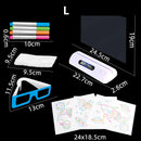 3d bloco de desenho mágico led luz colorido espaço oceano dinossauro pintura placa crianças brinquedos educativos crescer playmates presente criativo