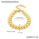 Liora colar de aço inoxidável pulseira para mulheres homens corrente poligonal à prova d'água casal casamento ouro prata cor conjuntos de joias